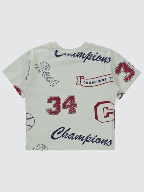 Champıons Emprime 6-9 Yaş Tişört - Bordo7-8 Yaş