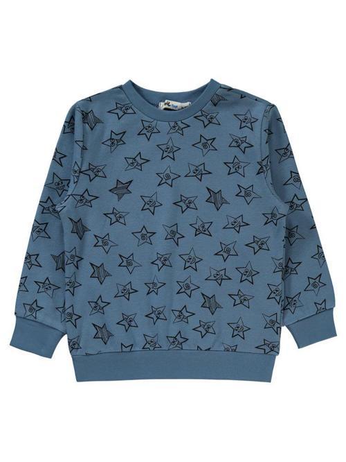 Empirme Yıldız Baskılı 2-5 Yaş Sweatshirt - Mavi3-4 Yaş