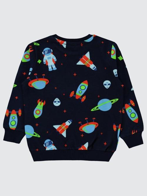 Space World Empirmeli 2-5 Yaş Sweatshirt - Lacivert2-3 Yaş