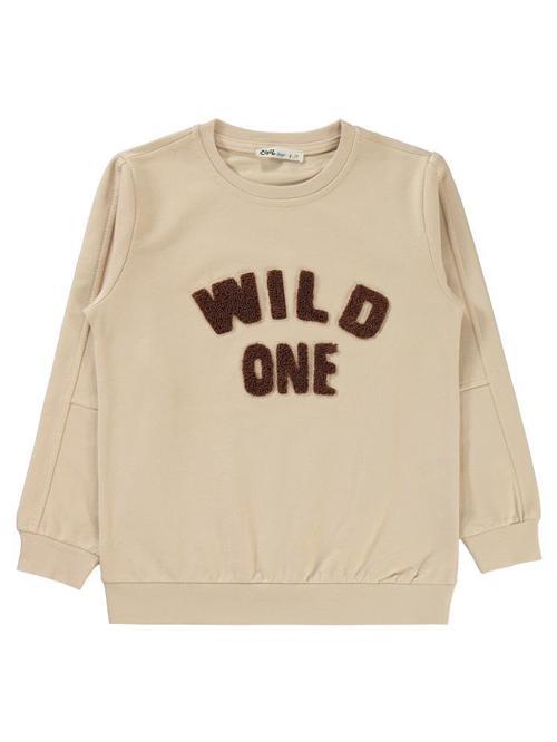 Wıld One Nakışlı 10-13 Yaş Sweatshirt - Gri10-11 Yaş