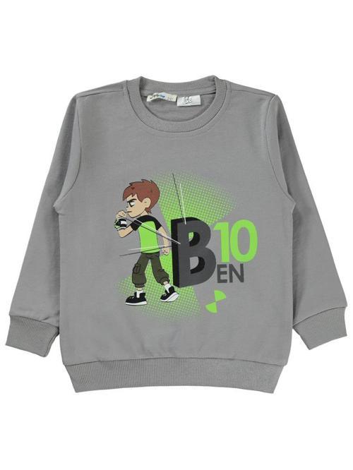 Ben10 Baskılı 2-5 Yaş Sweatshirt - Gri2-3 Yaş