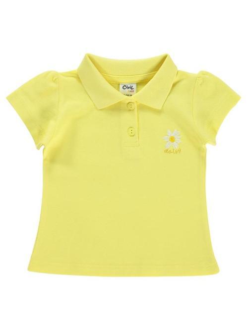 Papatya Nakışlı  6-18 Ay Tişört - Sarı9-12 Ay