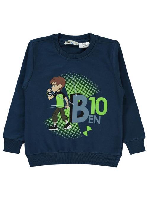 Ben10 Baskılı 2-5 Yaş Sweatshirt - Lacivert2-3 Yaş