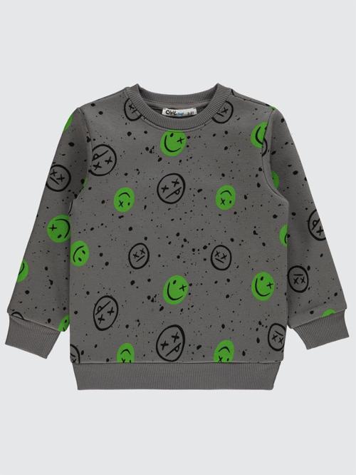 Emoji Empirme 2-5 Yaş Sweatshirt - Gri2-3 Yaş