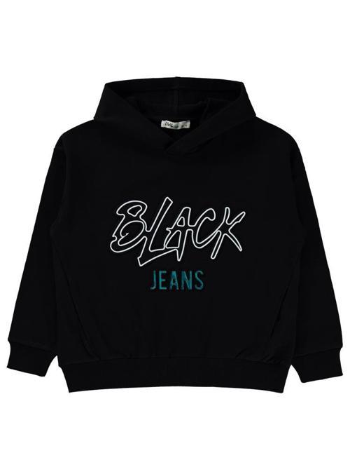 Black Baskılı 6-9 Yaş Sweatshirt - Siyah6-7 Yaş