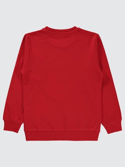 Baskılı 6-9 Yaş Sweatshirt - Kırmızı8-9 Yaş