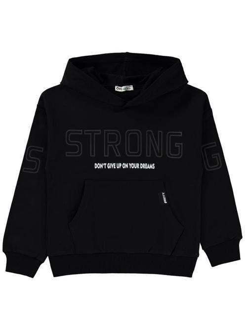 Strong baskılı 6-9 Yaş Sweatshirt - Siyah6-7 Yaş