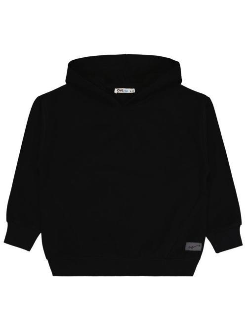 No Etiketli 6-9 Yaş Kapüşonlu Sweatshırt - Siyah8-9 Yaş