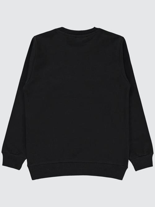 Baskılı 10-13 Yaş Sweatshirt - Siyah11-12 Yaş