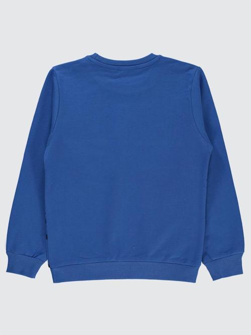 Baskılı 6-9 Yaş Sweatshirt - Mavi6-7 Yaş
