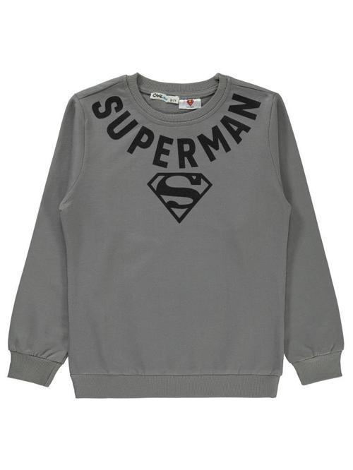 Baskılı 10-13 Yaş Sweatshirt - Gri10-11 Yaş