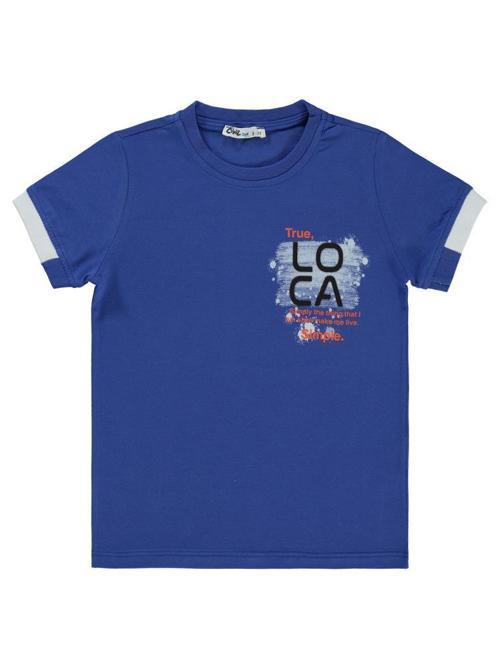 Loca Baskılı 6-9 Yaş Tişört - Mavi6-7 Yaş