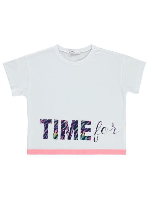 Time For Action 10-13 Yaş Tişört - Beyaz13-14 Yaş