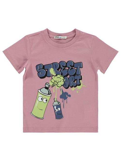 Street Baskılı 2-5 Yaş Tişört - Pembe2-3 Yaş