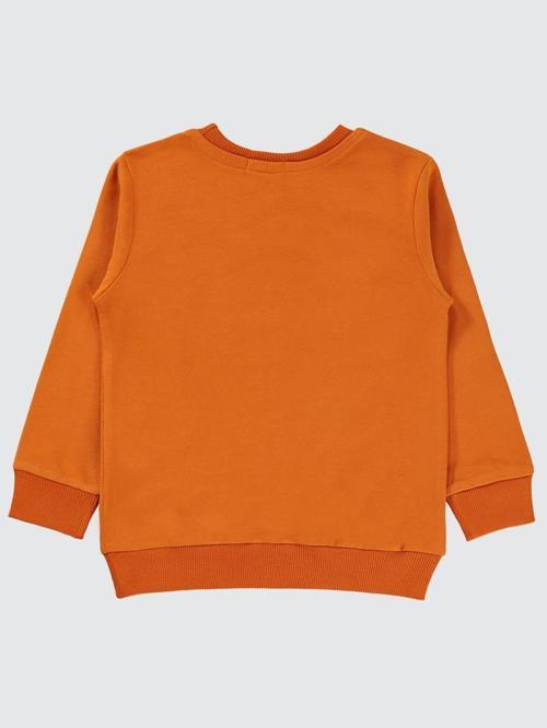 Bulldozer Baskılı 2-5 Yaş Sweatshirt - Turuncu4-5 Yaş