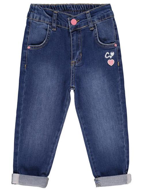 Kalp Nakışlı 2-5 Yaş Pantolon - Mavi2-3 Yaş