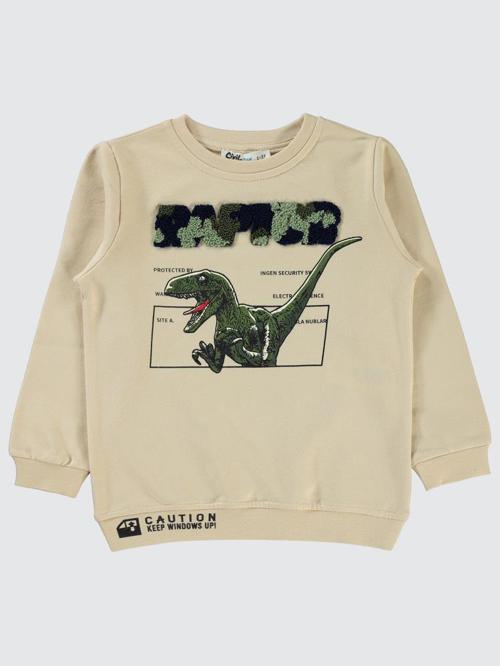 Raptor Dinazor Baskılı 2-5 Yaş Sweatshirt - Gri2-3 Yaş