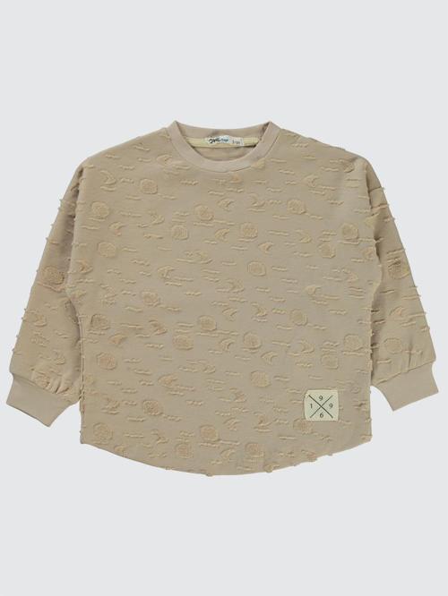 Ay Desenli 2-5 Yaş Sweatshirt - Bej2-3 Yaş