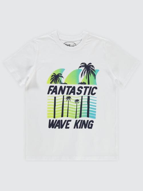 Fantastic Baskılı 10-13 Yaş Tişört - Beyaz12-13 Yaş