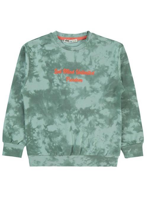 Batik Desenli 6-9 Yaş Sweatshirt - Yeşil7-8 Yaş