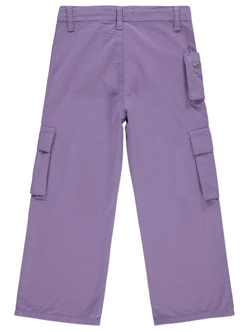 Üç Cepli Kargo 6-9 Yaş Pantolon - Lila9-10 Yaş