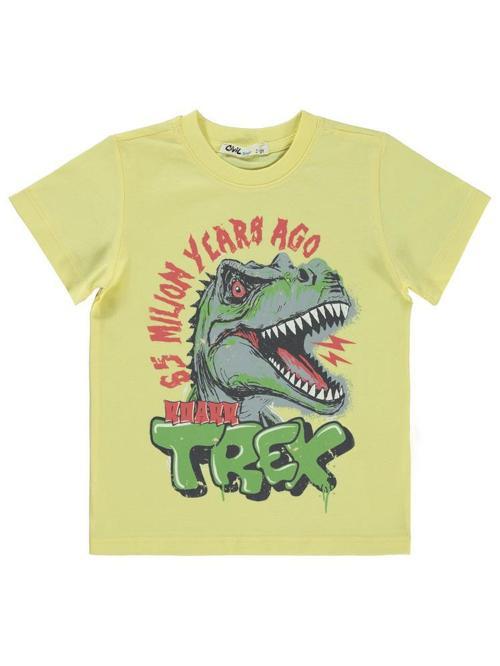 Trex Baskılı 2-5 Yaş Tişört - Sarı4-5 Yaş
