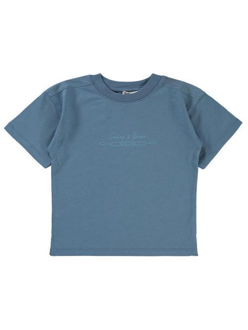 Sailing Baskılı Oversize 2-5 Yaş Tişört - Mavi2-3 Yaş