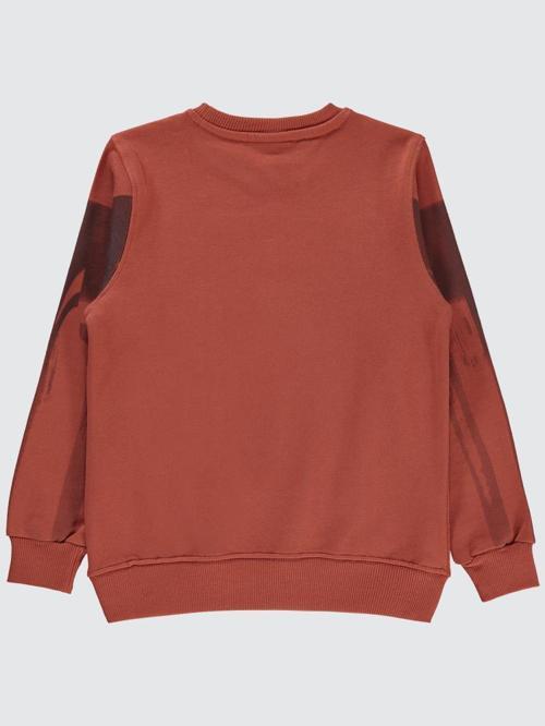 Baskılı 6-9 Yaş Sweatshirt - Turuncu8-9 Yaş
