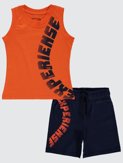 Experiense Baskılı 2-5 Yaş Takım - Turuncu2-3 Yaş