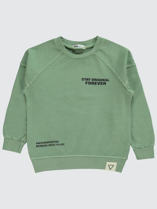 Stay Orıgınal Baskılı 2-5 Yaş Sweatshirt - Haki2-3 Yaş