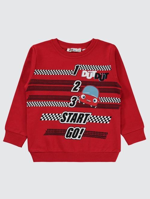 Civil Boys Start Go Baskılı 2-5 Yaş Sweatshirt - Kırmızı4-5 Yaş