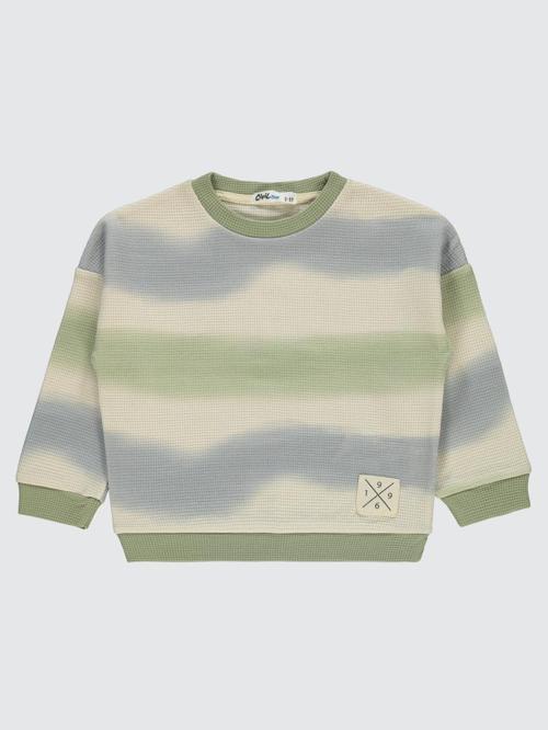 Dalgalı Çizgi Desenli 2-5 Yaş Sweatshirt - Haki2-3 Yaş
