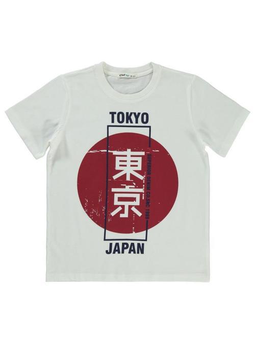 Tokyo Baskılı 10-13 Yaş Tişört - Ekru13-14 Yaş