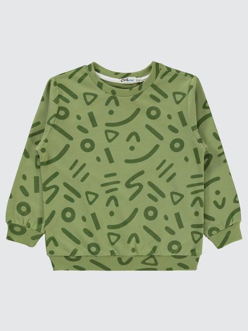 Empirme Karışık Desnli Basic 2-5 Yaş Sweatshirt - Haki3-4 Yaş