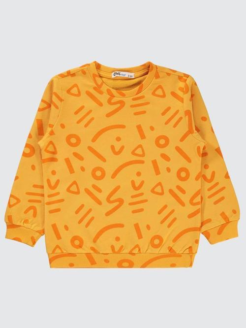 Empirme Karışık Desnli Basic 2-5 Yaş Sweatshirt - Hardal2-3 Yaş