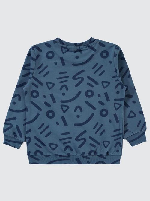 Empirme Karışık Desnli Basic 2-5 Yaş Sweatshirt - Mavi2-3 Yaş