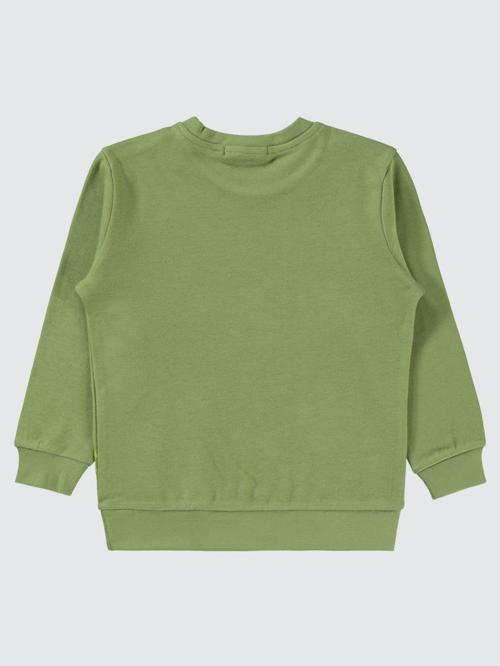 Emoji Baskılı 2-5 Yaş Sweatshirt - Haki2-3 Yaş