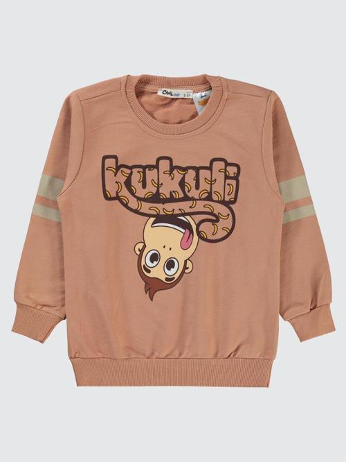 Civil Boys Kukuli Baskılı 2-5 Yaş Sweatshirt - Turuncu2-3 Yaş