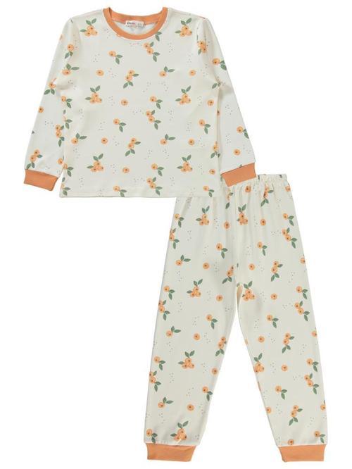 Mandalina Desenli 6-9 Yaş Pijama Takımı - Pudra6-7 Yaş