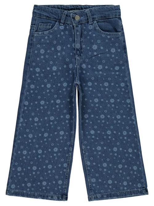 Çiçek Baskılı 10-13 Yaş Pantolon - Mavi12-13 Yaş