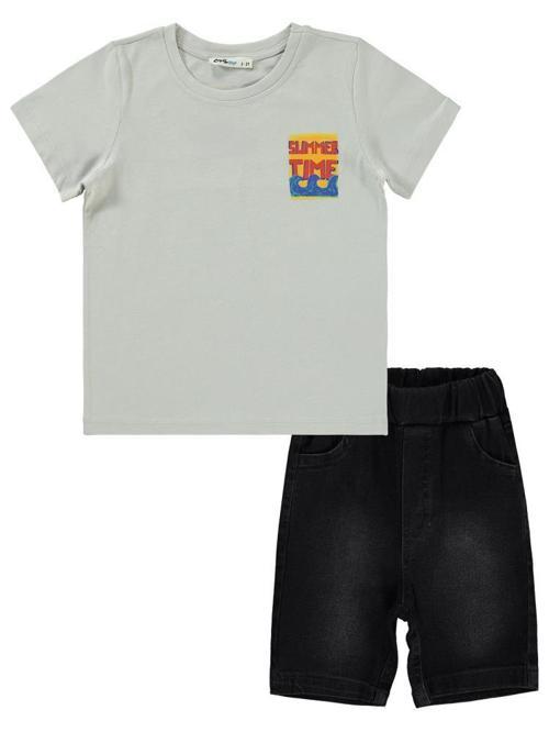 Aloha Baskılı 2-5 Yaş Takım - Gri2-3 Yaş