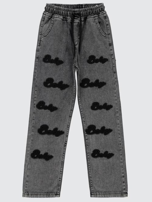 Süzene Nakışlı 10-13 Yaş Pantolon - Gri11-12 Yaş