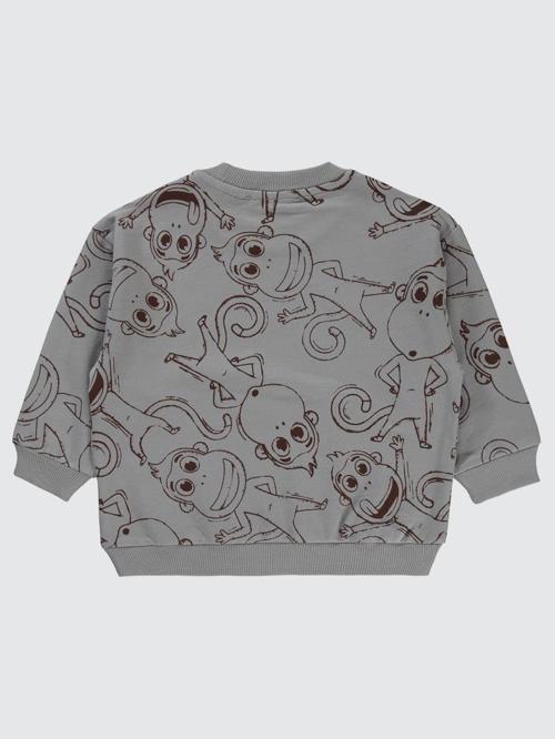 Civil Boys Empirme Kukuli Baskılı 2-5 Yaş Sweatshirt - Gri4-5 Yaş
