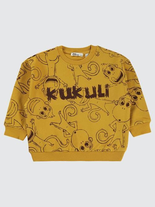 Civil Boys Empirme Kukuli Baskılı 2-5 Yaş Sweatshirt - Hardal2-3 Yaş