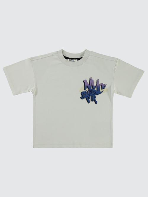 NYC Baskılı 10-13 Yaş Tişört - Gri10-11 Yaş