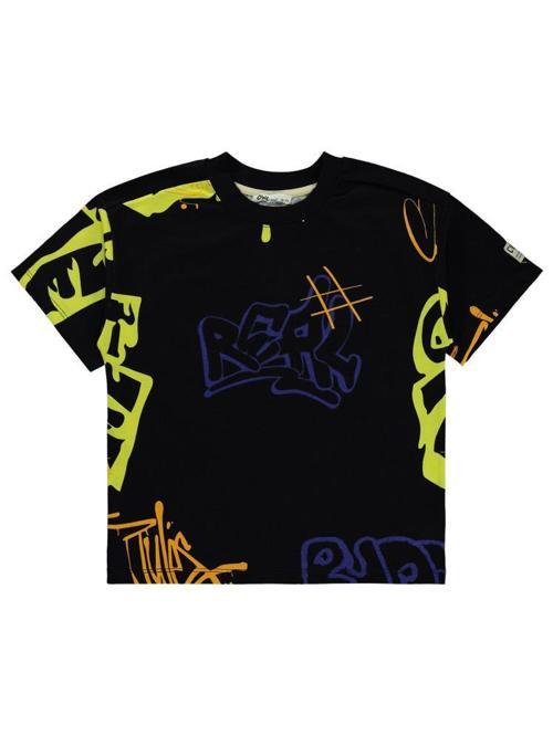 Graffiti Empirme 6-9 Yaş Tişört - Siyah6-7 Yaş