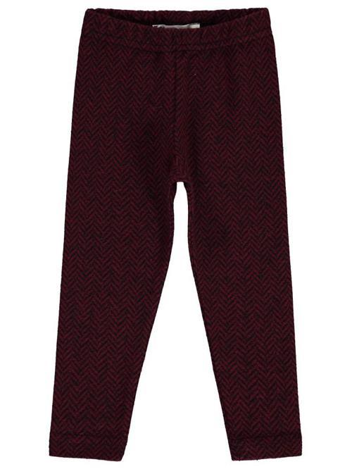 Balık Sırtı Desenli 2-5 Yaş Tayt - Bordo2-3 Yaş