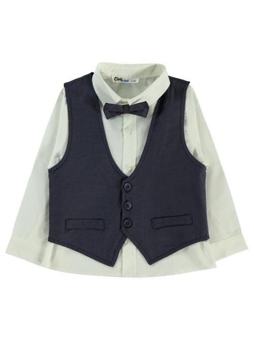 Papyonlu Yelekli 2-5 Yaş Gömlek - Lacivert2-3 Yaş