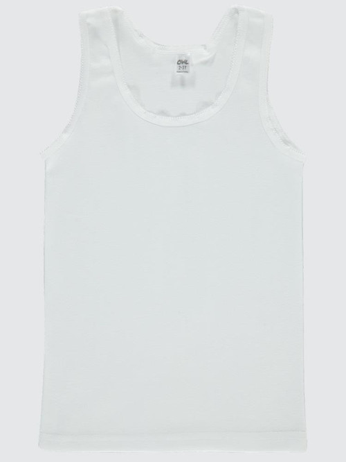 Askılı Yaka 2-12 Yaş Kız Atlet - Beyaz12-13 Yaş