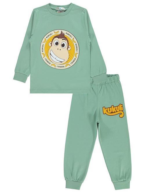 Baskılı 2-5 Yaş Pijama Takımı - Haki3-4 Yaş